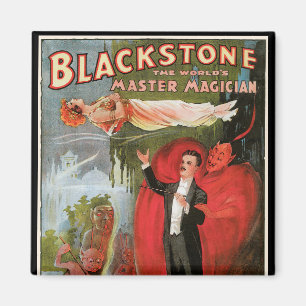 Aimant Affiche Magique Vintage, Grand Magicien Blackstone