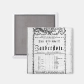 Aimant Affiche publicitaire de "La Flûte magique" (Recto/Verso)