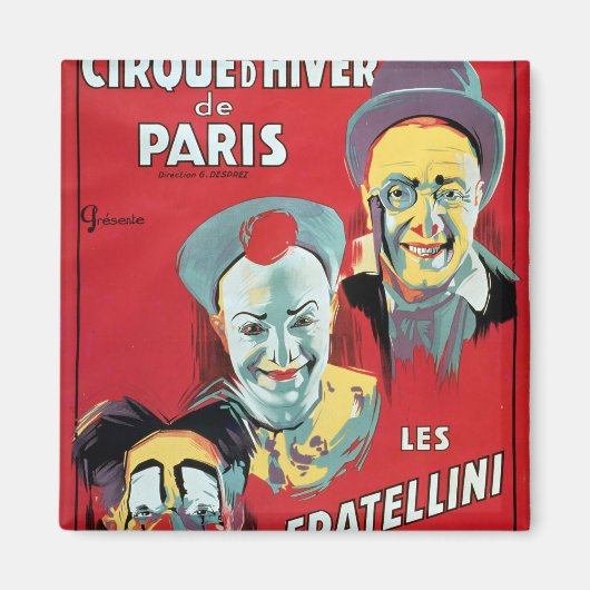 Aimant Affiche publicitaire du Cirque d'Hiver de Paris (Devant)