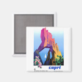 Aimant affiche vintage capri (Recto/Verso)