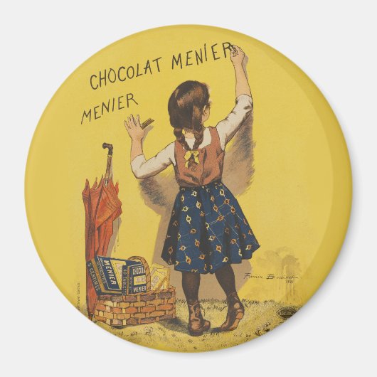 Aimant Affiche vintage Chocolat Menier française Art Boui (Devant)