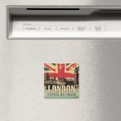 Aimant Affiche vintage de Londres (In Situ (Lave-vaisselle))