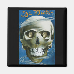 Aimant Affiche vintage de magie, De Biere le Mystérieux