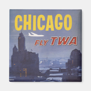 Aimant Affiche Voyage Pour Les Vols Trans World Airlines