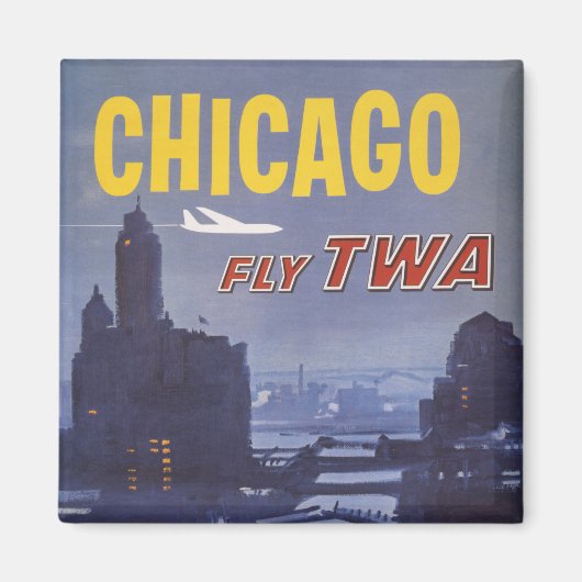 Aimant Affiche Voyage Pour Les Vols Trans World Airlines (Devant)
