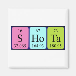 Aimant Afficher l'aimant du nom périodique de la table