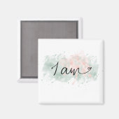 Aimant *~* Affirmation Intention Blob Abstrait I AM (Recto/Verso)