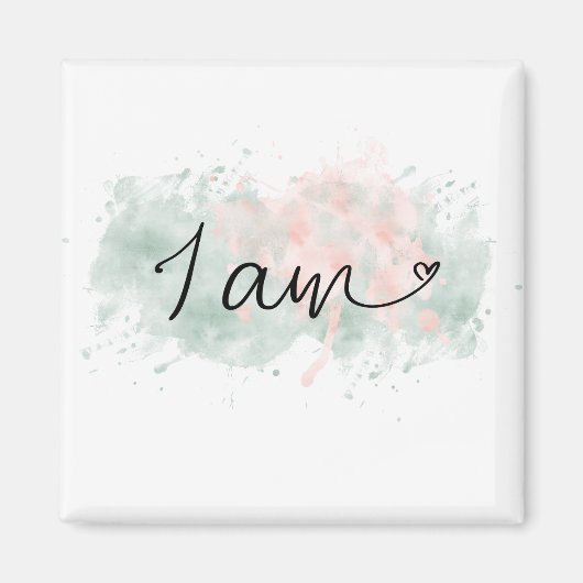 Aimant *~* Affirmation Intention Blob Abstrait I AM (Devant)