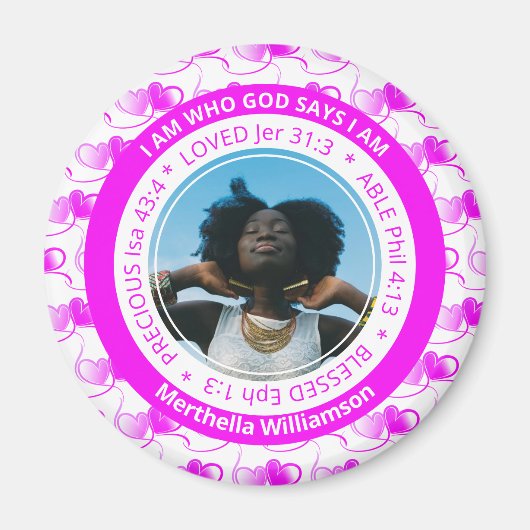 Aimant Affirmation positive Je suis chrétien (Devant)