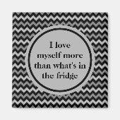 Aimant Affirmation positive perte de poids en noir et gri (Devant)