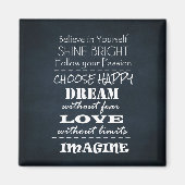 Aimant Affirmations de devis motivationnelles (Devant)