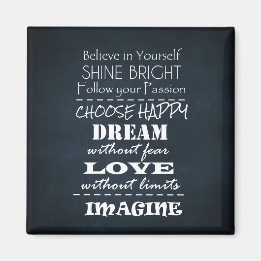 Aimant Affirmations de devis motivationnelles (Devant)