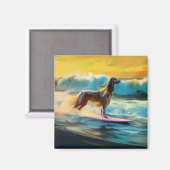 Aimant Afghan Hound Beach Surf Peinture (Recto/Verso)