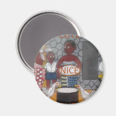 Aimant Africain traditionnel homestead mignon joli joli c (Recto/Verso)