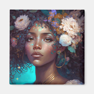 Aimant African American Black Goddess Queen Imaginaire Ar