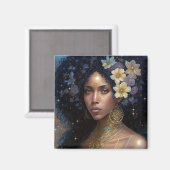 Aimant African American Black Goddess Queen Imaginaire Ar (Recto/Verso)