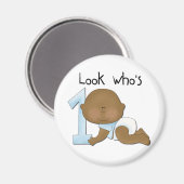 Aimant African American Boy 1st Birthday Tshirts and Gift (Recto/Verso)