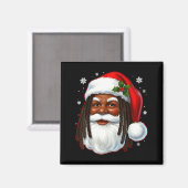 Aimant African American Santa Christmas Cool Black X-mas  (Recto/Verso)
