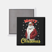 Aimant African American Santa Christmas Cool Black X-mas (Recto/Verso)
