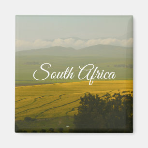 Aimant Afrique du Sud Rural Canola Landscape Mountains SA