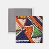 Aimant Afrique, Kenya. Les perles tribales Masai (Recto/Verso)