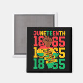 Aimant Afro-américain 1865 juneteenth histoire des Noirs (Recto/Verso)