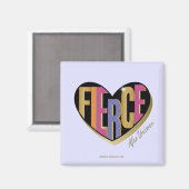 Aimant Afro Unicorn Fierce Heart Design (Recto/Verso)