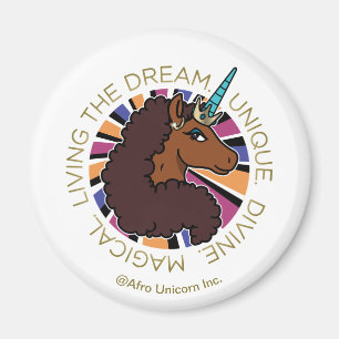 Aimant Afro Unicorn Living the Dream Design