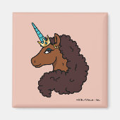 Aimant Afro Unicorn | Unique (Devant)
