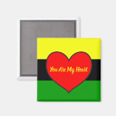 Aimant Afrocentrique Tu Es Mon Coeur (Recto/Verso)