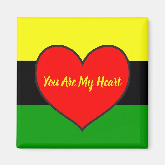 Aimant Afrocentrique Tu Es Mon Coeur (Devant)