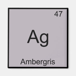 Aimant Ag - Ambre Gris Chemise Drôle Symbole Élément Chim