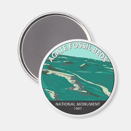 Aimant Agate Fossil Beds National Monument Nebraska Retro (Recto/Verso)