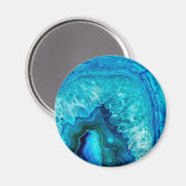Aimant Agate moderne en marbre bleu (Recto/Verso)