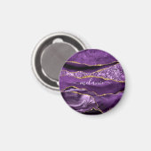 Aimant Agate Violet violet or Parties scintillant Géode N (Recto/Verso)