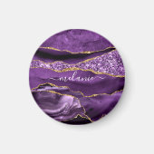 Aimant Agate Violet violet or Parties scintillant Géode N (Devant)