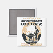 Aimant Agent D'Application Du Stationnement Funny Bbq Che (Recto/Verso)