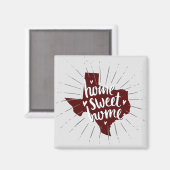 Aimant Aggie Maroon Home Sweet Home Texas (Recto/Verso)