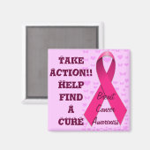 Aimant Agissez, Sensibilisation au cancer du sein_ (Recto/Verso)