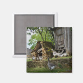 Aimant agricole traditionnel d'oie de foie gras (Recto/Verso)