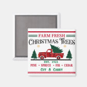 Aimant Agritourisme Fraîches Arbres de Noël Coupe et Carr (Recto/Verso)
