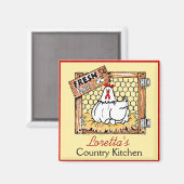 Aimant Agritourisme Hen Country Cuisine personnalisée (Recto/Verso)
