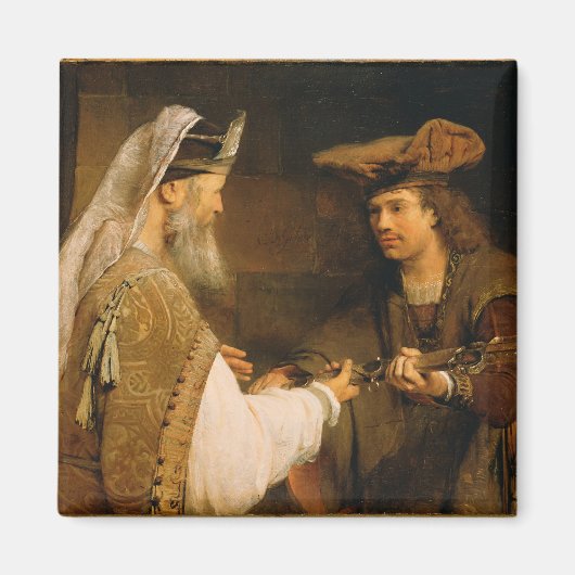 Aimant Ahimelech donnant l'épée de Goliath à David (Devant)