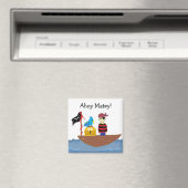 Aimant Ahoy Matey Pirate Design (In Situ (Lave-vaisselle))