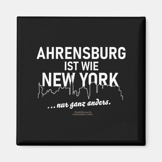 Aimant Ahrensburg est comme New York (Devant)