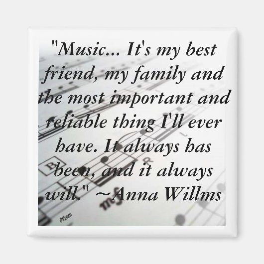 Aimant ahsheetmusic, "Musique... C'est mon meilleur ami,  (Devant)