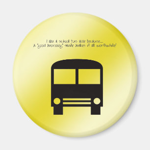 Aimant Aide d'autobus un autobus de noir de sourire