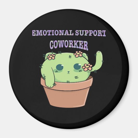 Aimant Aide émotionnelle Coworker Chat Stickers Classic (Devant)