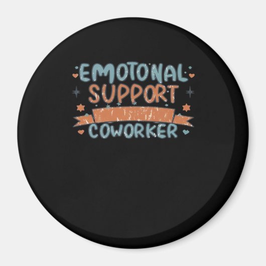 Aimant Aide émotionnelle Coworker drôle et classique (Devant)