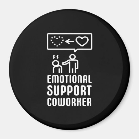 Aimant Aide Émotionnelle Coworker Texte Et Design Graphiq (Devant)